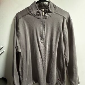 Tommy Bahama Men's Gray Half-Zip Pullover
